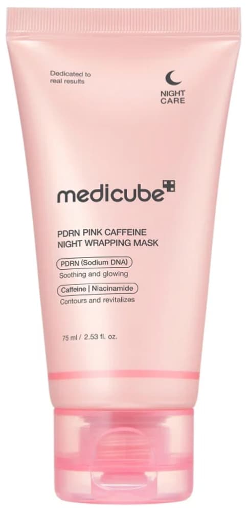 MÁSCARA FACIAL MEDICUBE PDRN PINK CAFFEINE NIGHT WRAPPING – 75ML