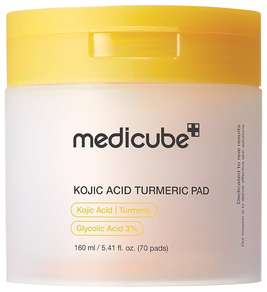 ALMOFADAS TÔNICA MEDICUBE KOJIC ACID TURMERIC – 160ML (70 UNIDADES)
