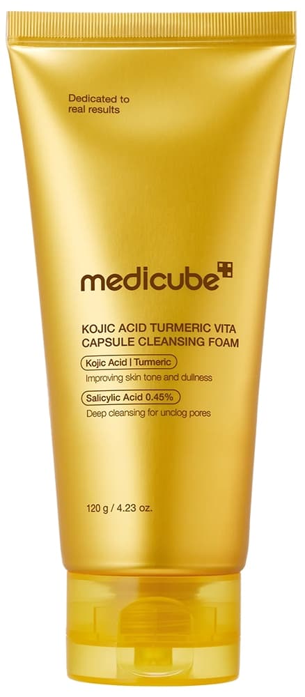 ESPUMA DE LIMPEZA MEDICUBE KOJIC ACID TURMERIC VITA CAPSULE – 120G