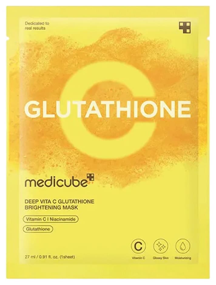 MÁSCARA FACIAL MEDICUBE GLUTATHIONE DEEP VITA C – 27ML (1 UNIDADE)
