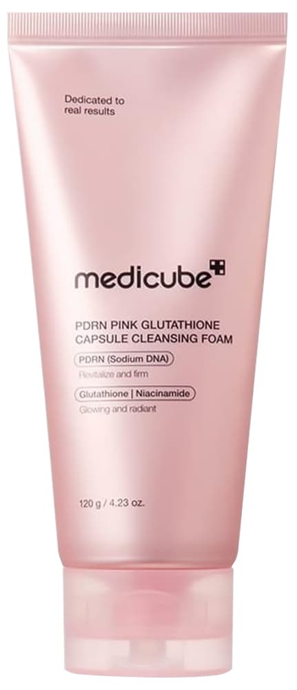 LIMPADOR FACIAL MEDICUBE PDRN PINK GLUTATHIONE CAPSULE CLEANSING FOAM – 120G