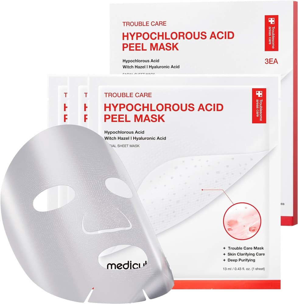 MÁSCARA FACIAL MEDICUBE HYPOCHLOROUS ACID 13ML (3 UNIDADES)