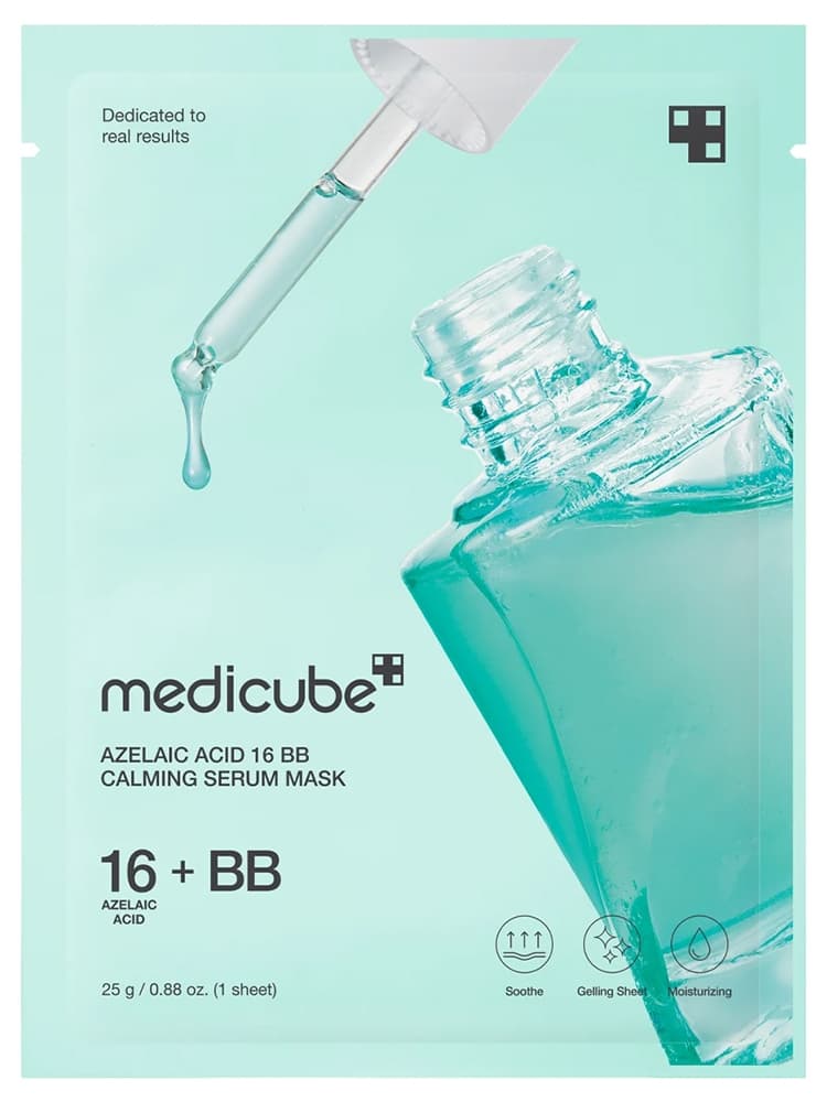 MÁSCARA FACIAL MEDICUBE AZELAIC ACID 16 BB CALMING SERUM – 25G (1 UNIDADE)