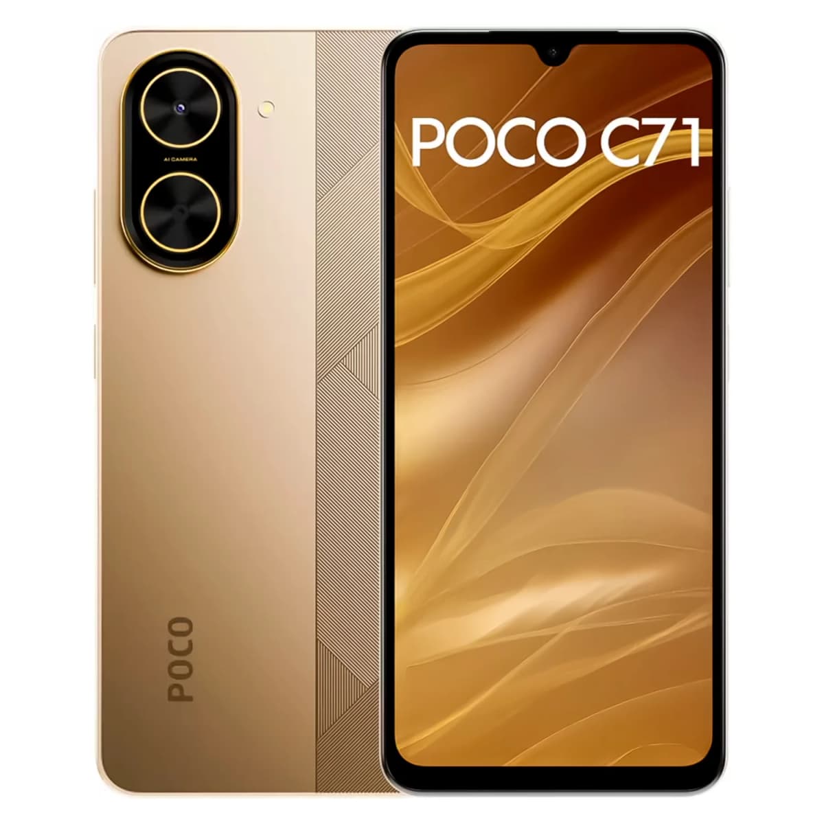 Smartphone Xiaomi Poco C71 Global 64GB 3GB RAM Dual SIM Tela 6.88" - Dourado (Lacre Pequeno)